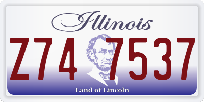 IL license plate Z747537