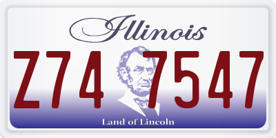 IL license plate Z747547