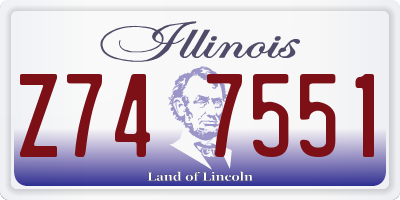 IL license plate Z747551