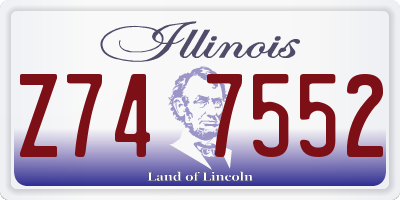 IL license plate Z747552