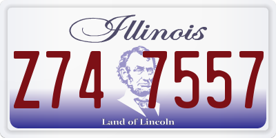 IL license plate Z747557