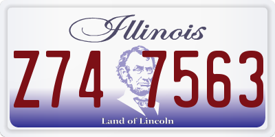 IL license plate Z747563