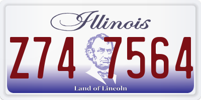 IL license plate Z747564