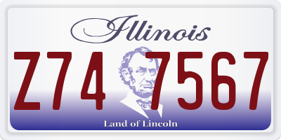 IL license plate Z747567