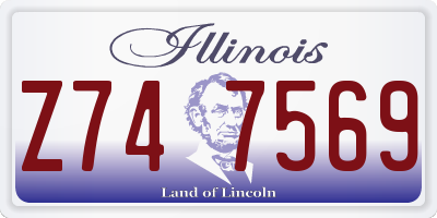 IL license plate Z747569