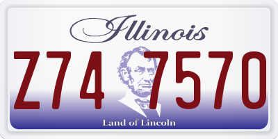 IL license plate Z747570