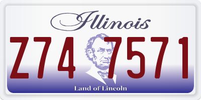 IL license plate Z747571