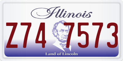 IL license plate Z747573