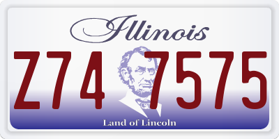 IL license plate Z747575
