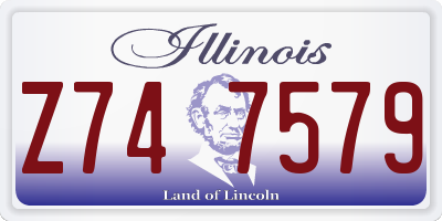 IL license plate Z747579