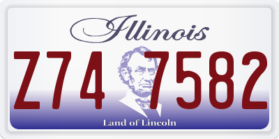 IL license plate Z747582