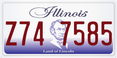 IL license plate Z747585