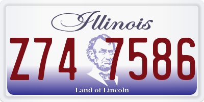 IL license plate Z747586
