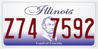 IL license plate Z747592