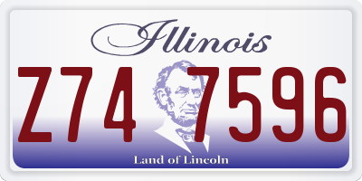 IL license plate Z747596
