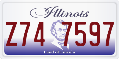 IL license plate Z747597