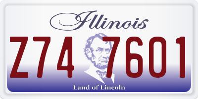 IL license plate Z747601