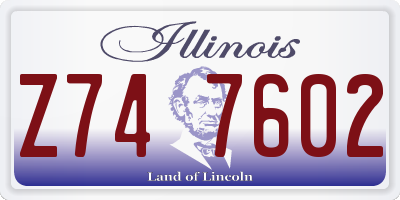 IL license plate Z747602