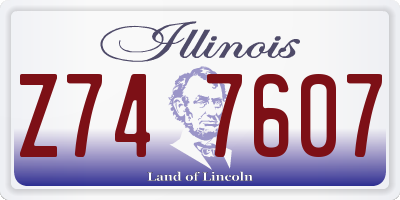 IL license plate Z747607