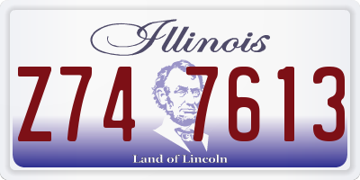 IL license plate Z747613