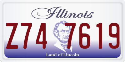 IL license plate Z747619