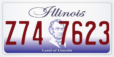 IL license plate Z747623