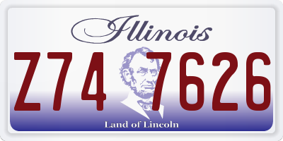 IL license plate Z747626