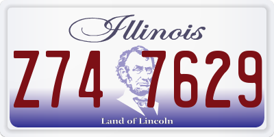 IL license plate Z747629