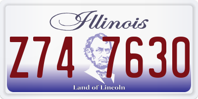 IL license plate Z747630