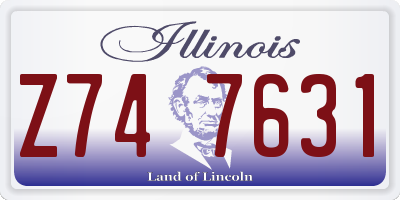 IL license plate Z747631