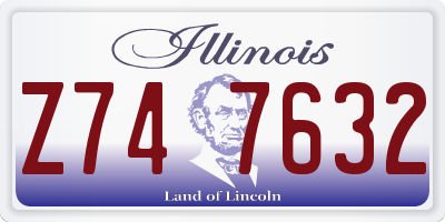 IL license plate Z747632