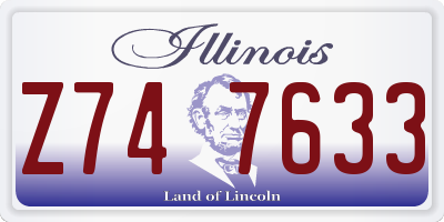 IL license plate Z747633