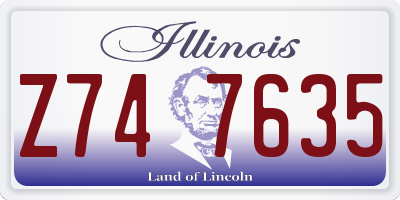 IL license plate Z747635