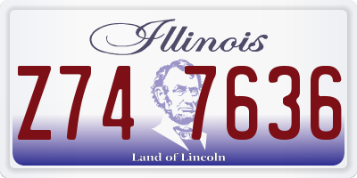 IL license plate Z747636