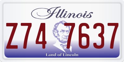 IL license plate Z747637