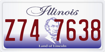 IL license plate Z747638