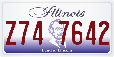 IL license plate Z747642