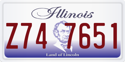 IL license plate Z747651