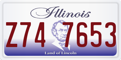 IL license plate Z747653