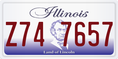 IL license plate Z747657