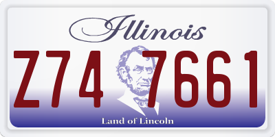 IL license plate Z747661