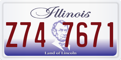 IL license plate Z747671