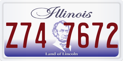 IL license plate Z747672