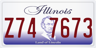 IL license plate Z747673