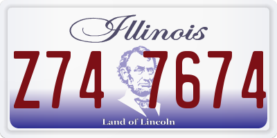 IL license plate Z747674