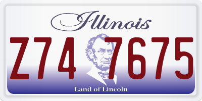 IL license plate Z747675