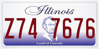 IL license plate Z747676