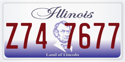 IL license plate Z747677