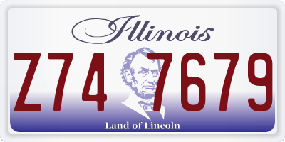 IL license plate Z747679