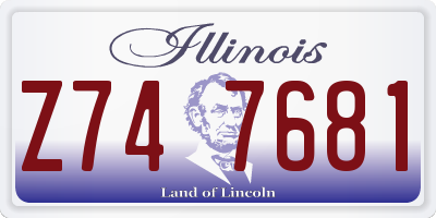 IL license plate Z747681